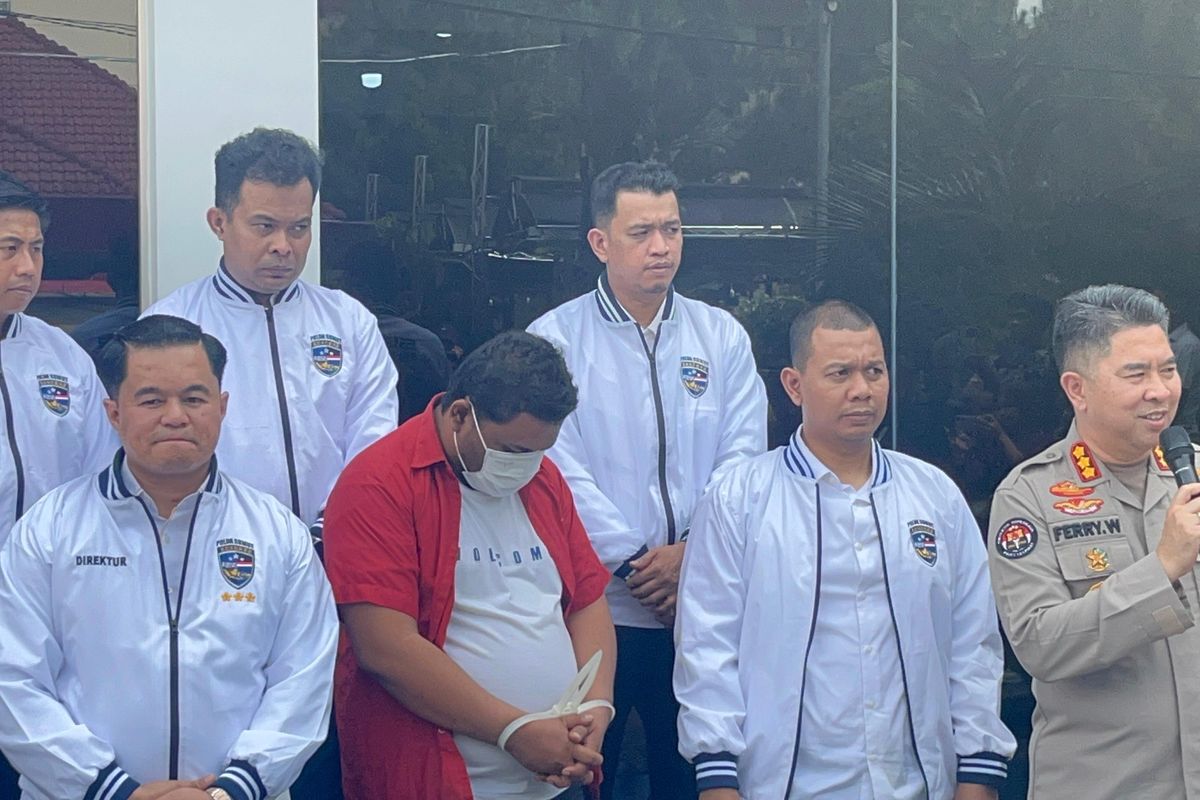 Polda Sumut saat memaparkan kasus live streaming video sex yang melibatkan anak dibawah umur, Senin (23/6/2025)   