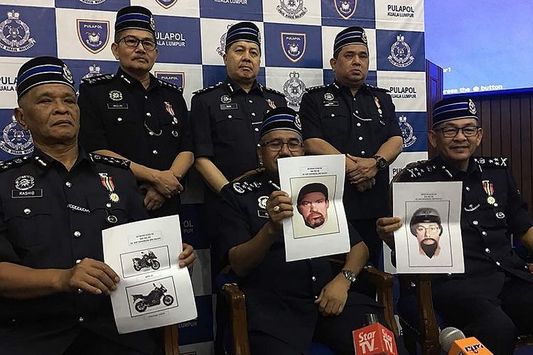 Kepolisian Malaysia merilis sketsa wajah tersangka pelaku penembakan terhadap dosen asal Palestina di Kuala Lumpur akhir pekan lalu.