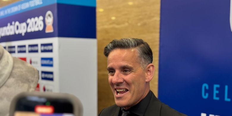 Pelatih baru Timnas Indonesia, John Herdman, saat menghadiri drawing atau undian ASEAN Championship 2026 di Studio RCTI, Kebon Jeruk, Jakarta, Kamis (15/1/2026).