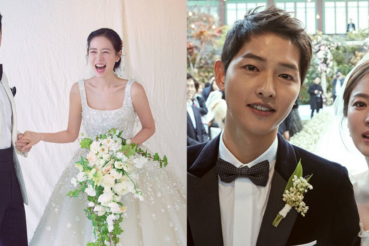 Sejumlah penggemar membandingkan foto pernikahan Hyun Bin dan Son Ye Jin versus Song Song Couple beberapa tahun lalu