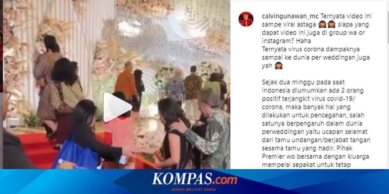 Viral Video Pernikahan Dengan Hand Sanitizer Karena Khawatir Virus