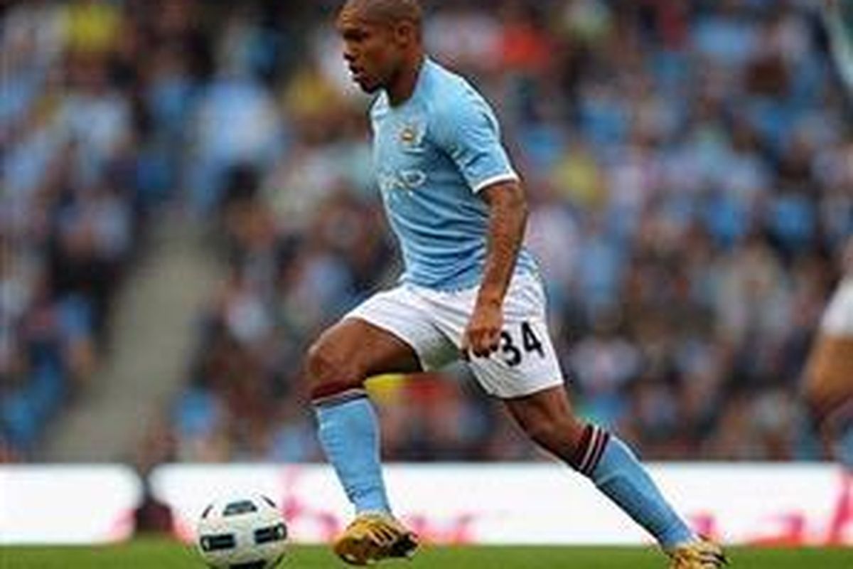 Gelandang Manchester City dan Belanda, Nigel De Jong.