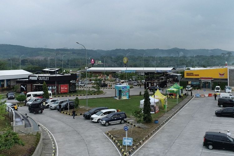 Ilustrasi rest area di jalan tol