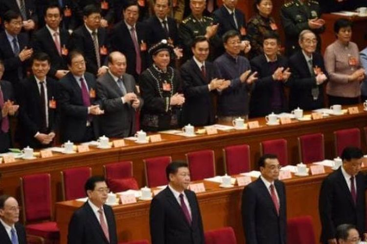 Beginilah suasana sebuah sidang parlemen China.