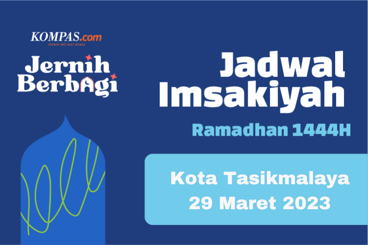 Berikut jadwal imsak dan buka puasa di Kota Tasikmalaya, Jawa Barat, pada hari ini 7 Ramadhan 1444 H atau 29 Maret 2023.