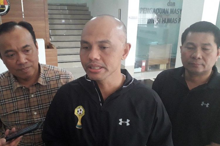 Ketua Satuan Tugas Antimafia Bola Brigjen Pol Hendro Pandowo di Mabes Polri, Sabtu (16/2/2019).