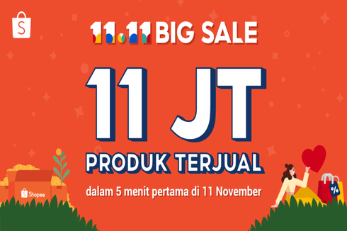 Shopee Catat 11 Juta Produk Terjual dalam Lima Menit Pertama Kampanye 11.11 Big Sale