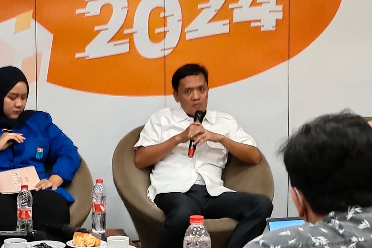 Wakil Ketua Umum Partai Gerindra Habiburokhman dalam diskusi di kawasan Jakarta Pusat, Kamis (7/9/2023).