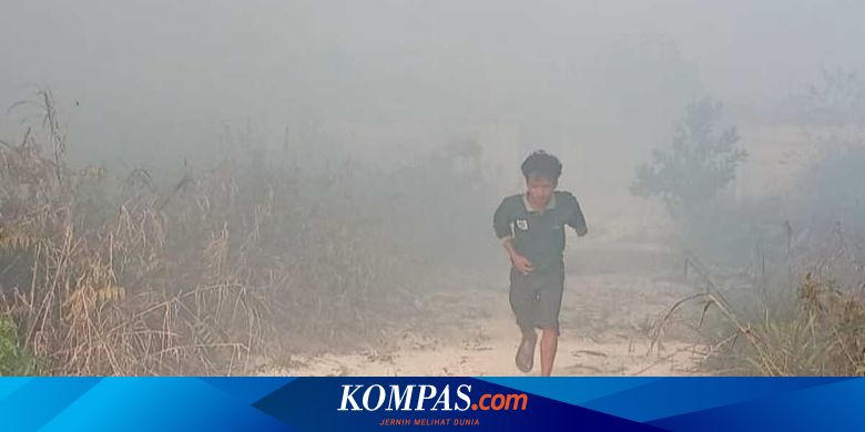 Kebakaran hutan dan lahan (karhutla) nyaris menghanguskan Perumahan Zaira Permai di Jalan Yuzura, RT 12 Desa Rimbo Panjang, Kecamatan Tambang, Kabupaten Kampar, Riau, Sabtu (8/11/2025). | #KebakaranHutan #Riau