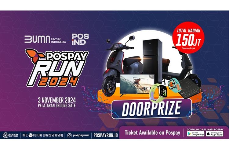 Pospay Run 2024 digelar di Gedung Sate, Bandung, Jawa Barat, Minggu (3/11/2024).