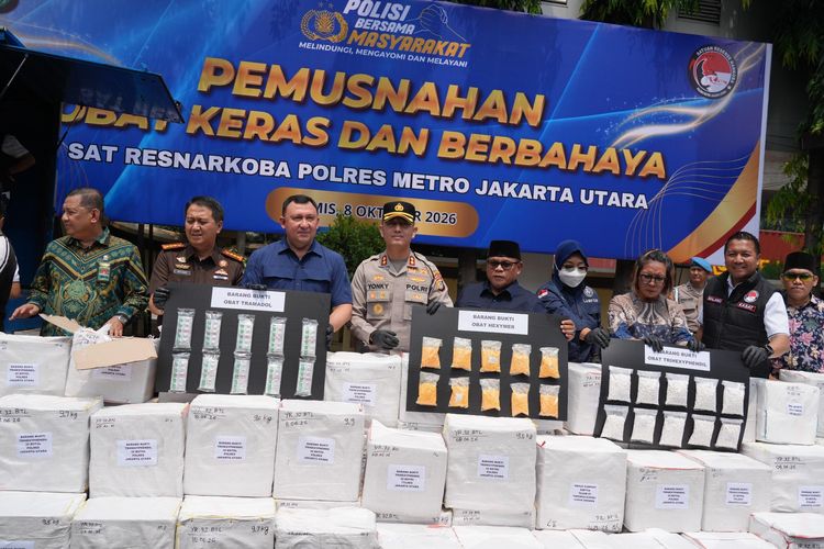 9,9 Juta Butir Obat Keras Ilegal Hasil Sitaan Dimusnahkan, Nilainya Rp 15 Miliar