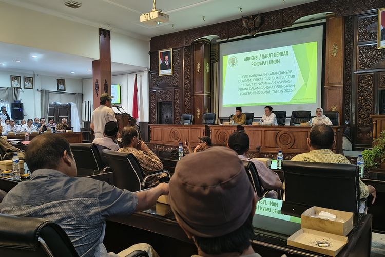 Lahan 800 Hektar Terdampak Jaringan Irigasi Rusak, Kelompok Tani Datangi DPRD Karanganyar