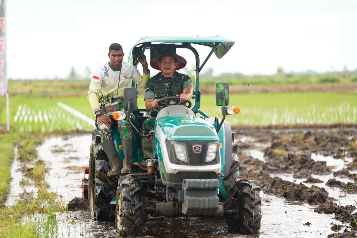 Potret KSAD Jenderal Maruli Tinjau Program Ketahanan Pangan di Merauke