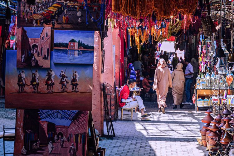 Marrakesh, salah satu destinasi wisata di Maroko yang populer.