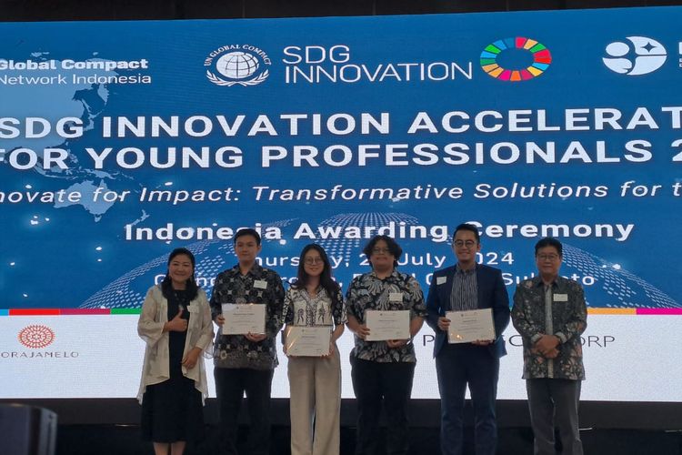 Indonesia Global Compact Networks (IGCN) mengumumkan enam inovator terbaik program SDG Innovation Accelerator for Young Professionals (SDGI). Penghargaan tersebut diberikan pada gelaran Indonesia Awarding Ceremony SDG Innovation Accelerator for Young Professionals 2024? di Jakarta, Kamis (25/7/2024).

