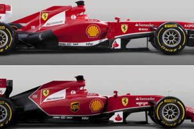 Perbedaan Ferrari F138 (2013) dan F14T (2014)