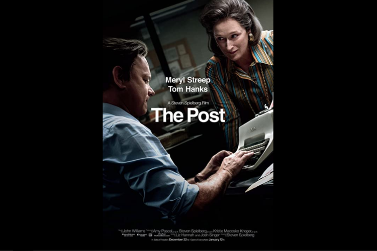Tom Hanks dan Meryl Streep dalam film drama thriller The Post (2017).