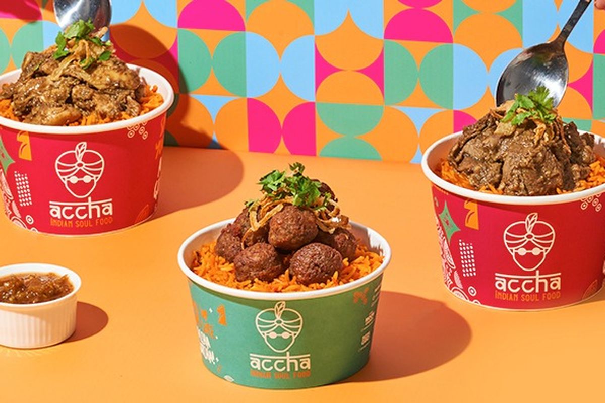 Accha-Indian Soul Food on The Go menawarkan 5 pilihan menu biryani dengan keistimewaannya masing-masing. 

