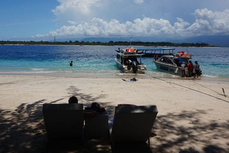 Gili Trawangan di Kabupaten Lombok Utara, NTB.
