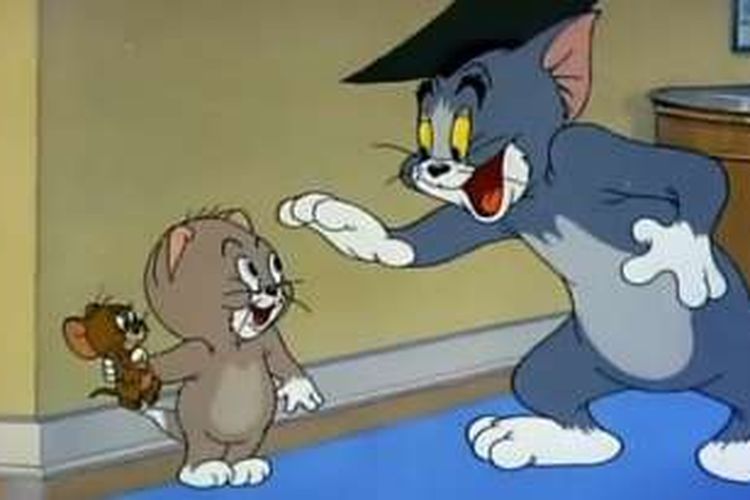Film kartun Tom and Jerry.