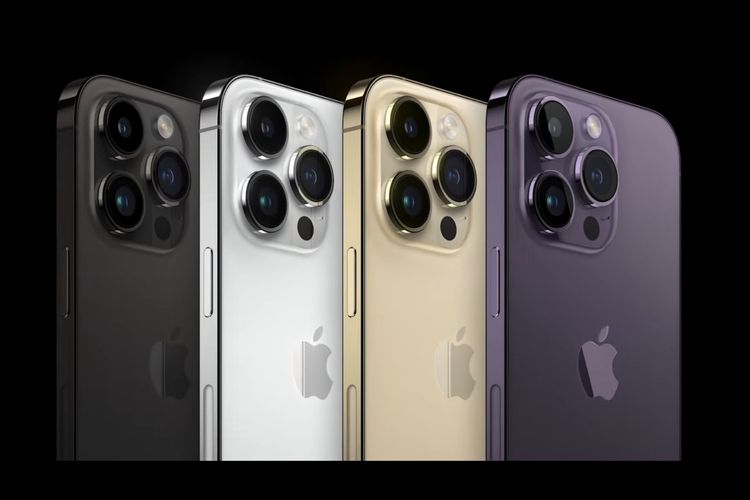 Pilihan warna iPhone 14 Pro.