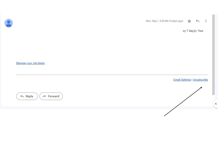 cara unsuscribe e-mail