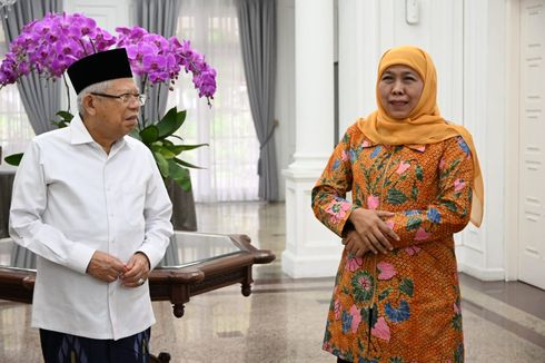 Khofifah Temui Ma'ruf Amin, Laporkan Acara HUT Ke-78 Muslimat NU