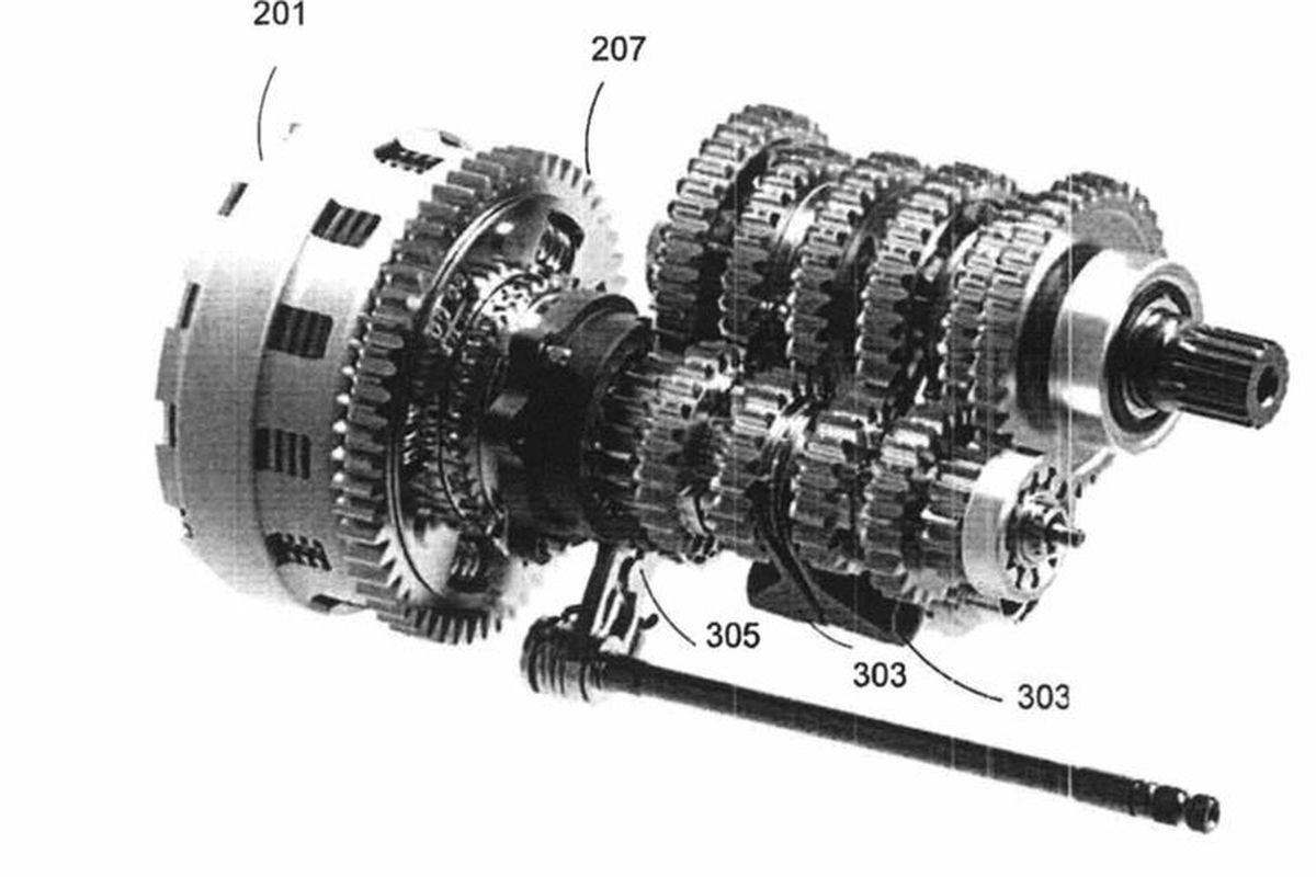 Paten seamless shift gearbox milik Ducati untuk motor produksi massal