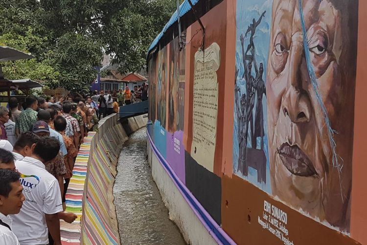 Kampung mural di Salatiga, Jawa Tengah, yang lagi ngehits dijadikan Kampung Wisata Pancuran, Kamis (1/11/2018).