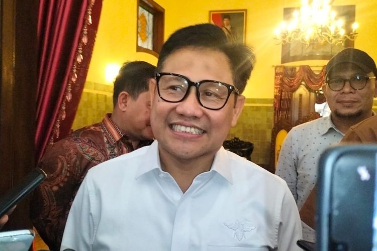 Ketum Partai Kebangkitan Bangsa (PKB) Muhaimin Iskandar di Loji Gandrung, Kota Solo, Selasa (20/6/2023).