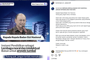 Tolak Kampus Jadi Dapur MBG, Presma BEM IPB ke Ketua BGN: Jangan Terlalu Memaksa Pak