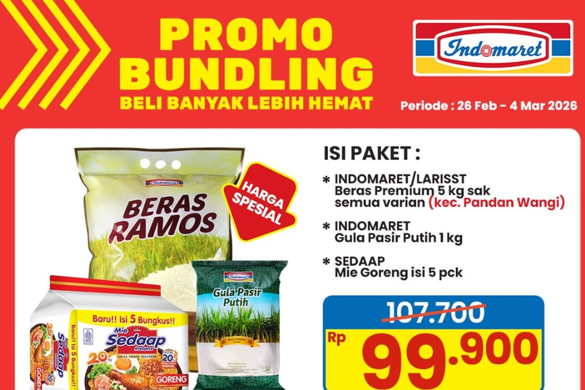 Promo Indomaret 28 Februari 2026: Gula Pasir 1 Kg Mulai Rp 16.000