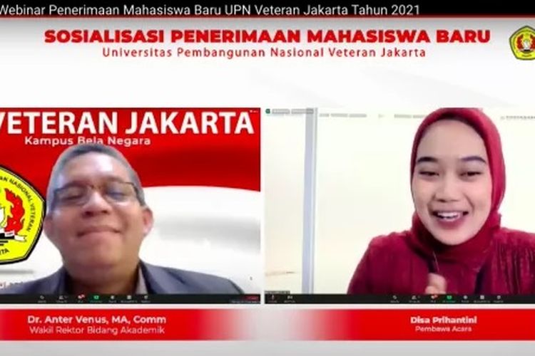 Sosialisasi penerimaan mahasiswa baru UPN Veteran Jakarta.