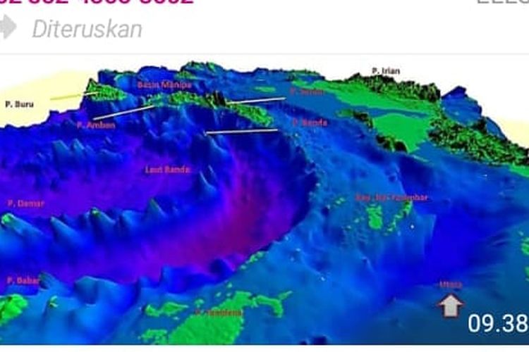 Kondisi perairan Maluku yang disebar bersama pesan hoaks.