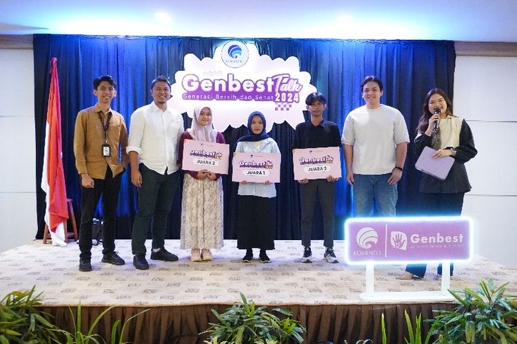 Pemenang kompetisi pembuatan konten di Genbest Talk Banjarbaru, Kalimantan Selatan, Kamis (25/7/2024) 