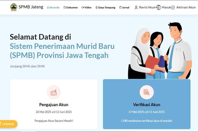 Cara Cek Hasil SPMB Jateng 2025, Diumumkan Hari Ini di https://spmb.jatengprov.go.id/