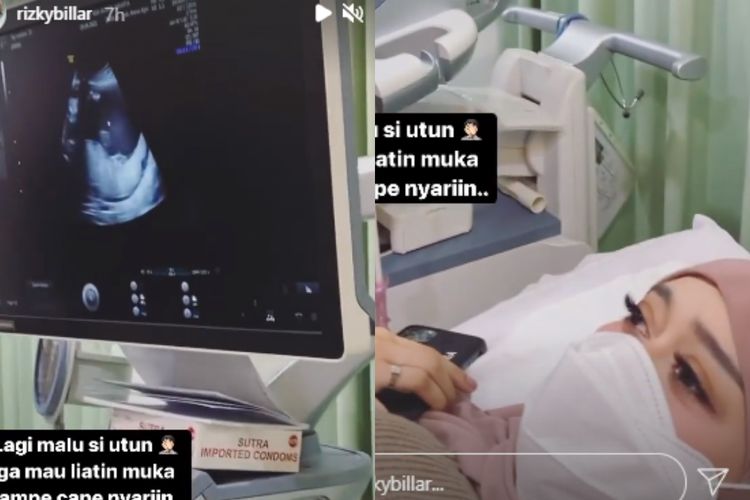 Rizky Billar mendampingi Lesti Kejora cek kondisi kehamilan.