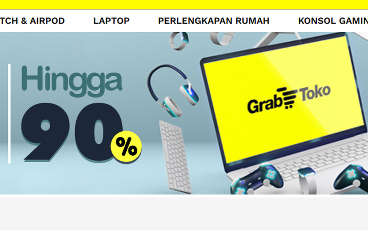 Ilustrasi banner diskon Grab Toko