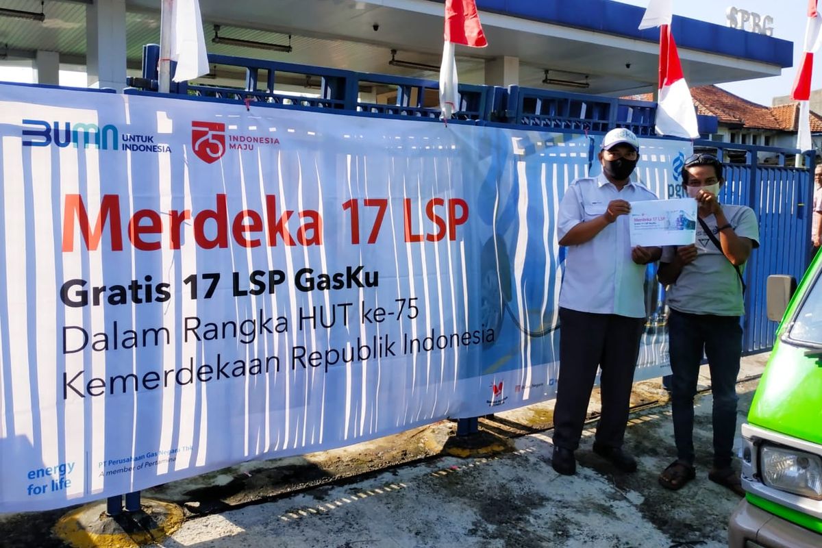 layanan gratis pengisian gas sebesar 17 Liter Setara Premium (LSP) untuk pelanggan GasKu yang bertajuk ?Merdeka 17 LSP?, (17/08/2020).
