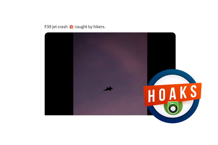 Tangkapan layar video yang dinarasikan detik-detik jet F-35B jatuh di Carolina Selatan