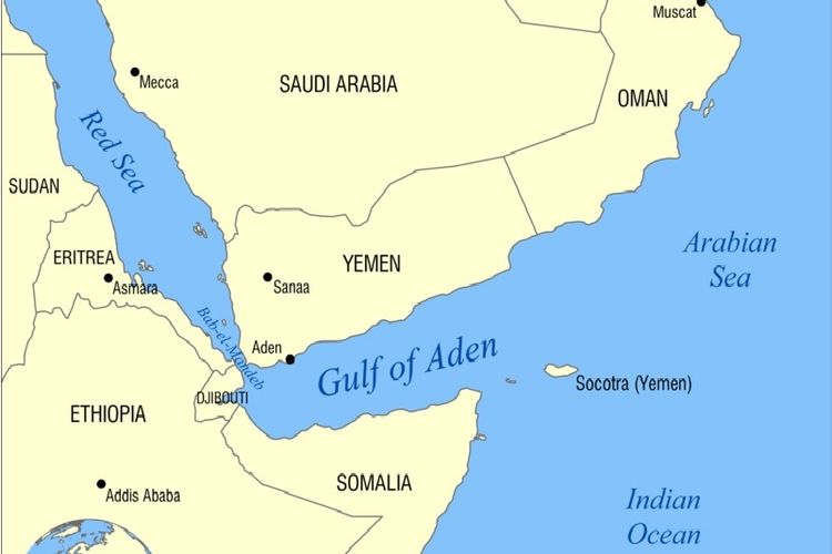 Peta Teluk Aden.