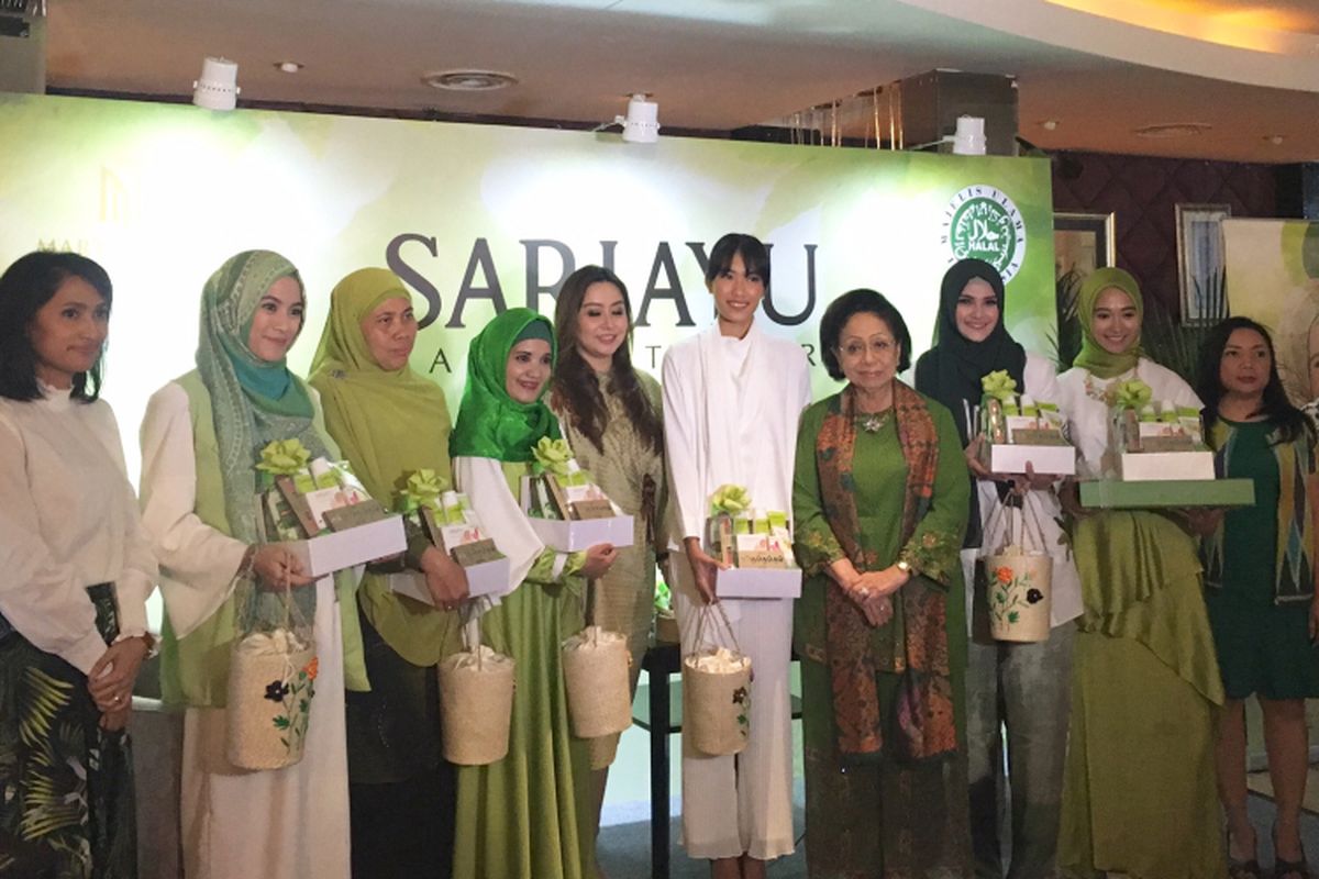 Acara Halal Beauty Gathering Sariayu Martha Tilaar di Jakarta, Rabu (29/3/2017).