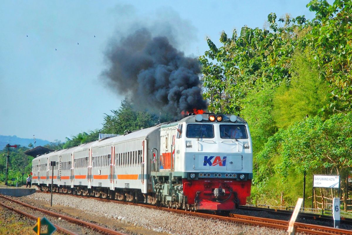 Ilustrasi perjalanan kereta api Daop 9 Jember