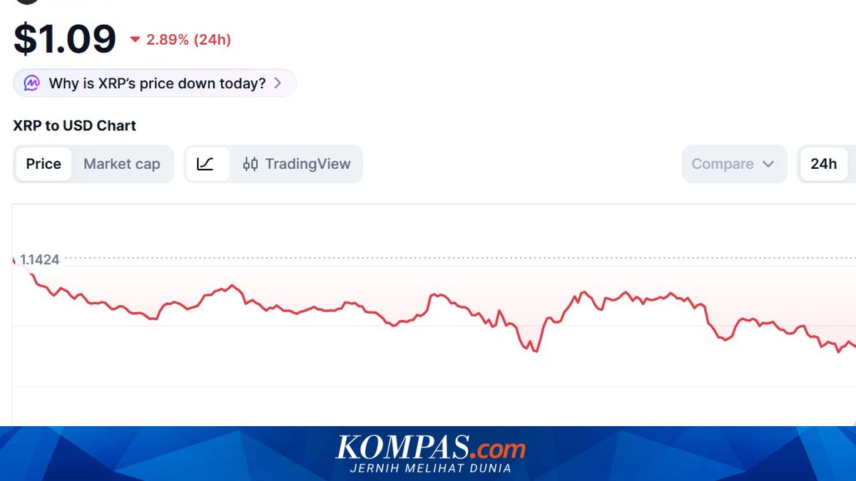 Harga XRP Hari Ini 8 Juli 2026, Merosot Tajam