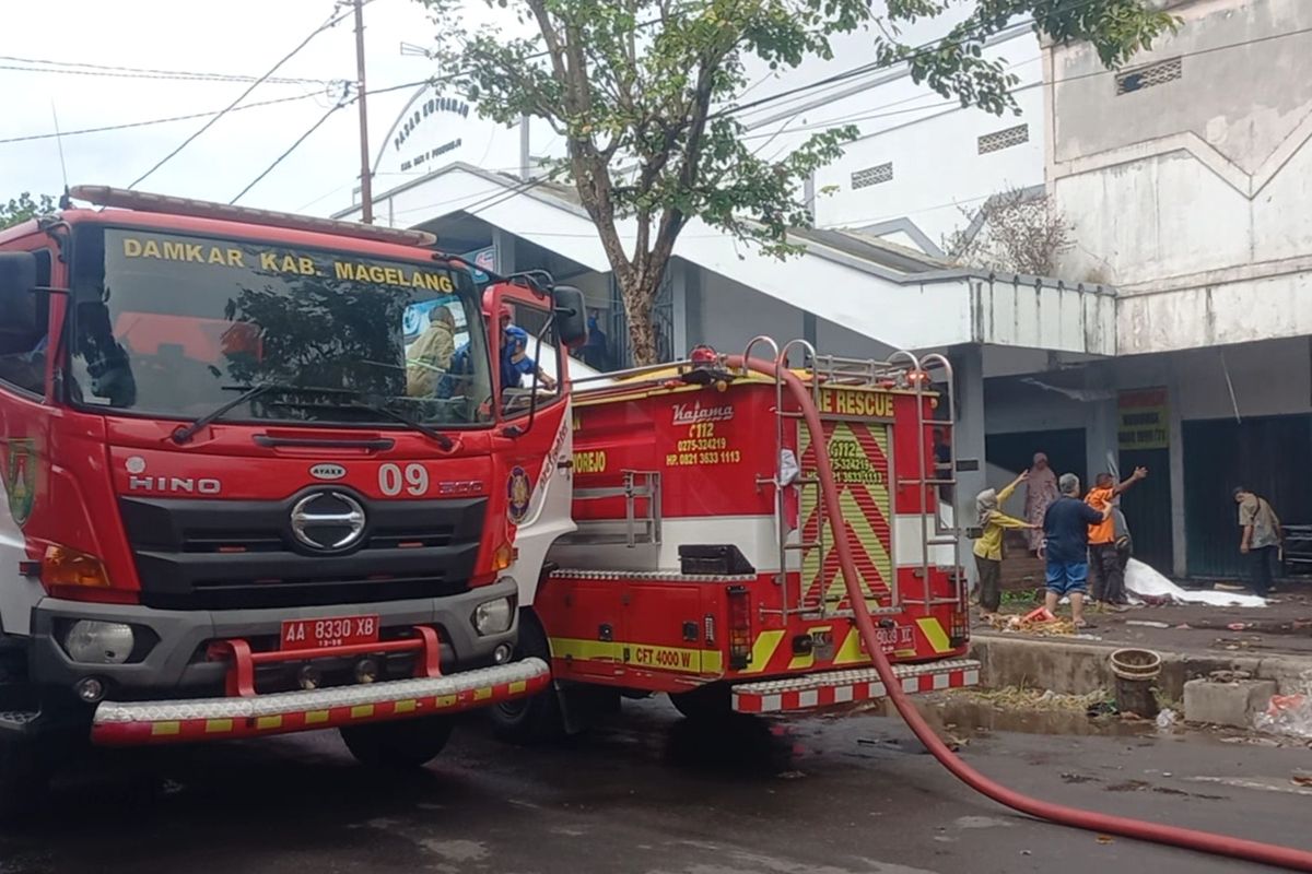 Kebakaran besar melanda Pasar Kutoarjo, Purworejo, pada Jumat (16/8/2024) pagi 