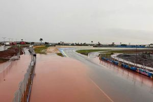 Hujan Deras, Sirkuit MotoGP Goiania Brasil Banjir