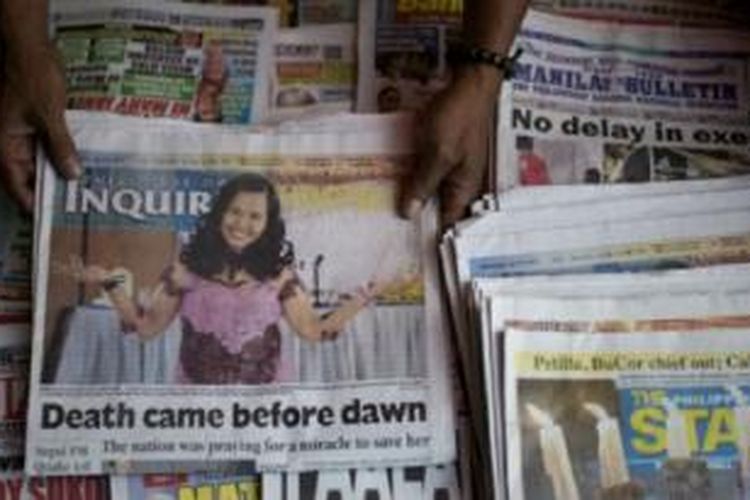 Koran di Filipina terlanjur mencetak berita bahwa hukuman mati terhadap Mary Jane Veloso telah dilaksanakan di Indonesia. Koran Filipina