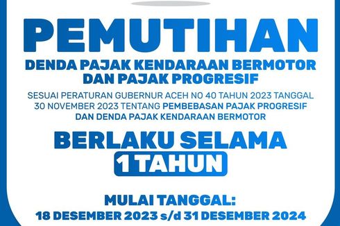 Pemutihan Denda Pajak Kendaraan di Aceh Berlaku sampai 31 Desember 2024