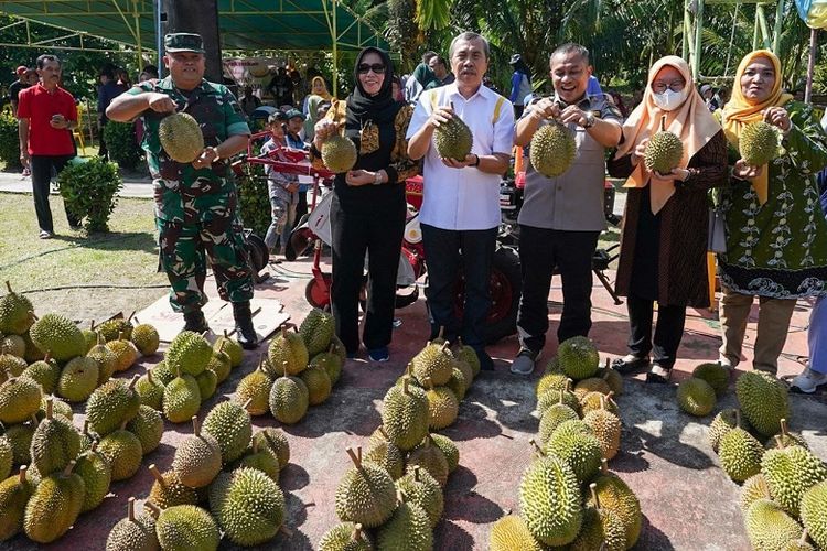 Gubernur Riau Hadiri Gebyar Makan Durian Bantan 