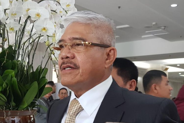 Ketua MA Hatta Ali usai melantik dirjen dan ketua pengadilan tingkat banding di Mahkamah Agung, Kamis (19/9/2019).